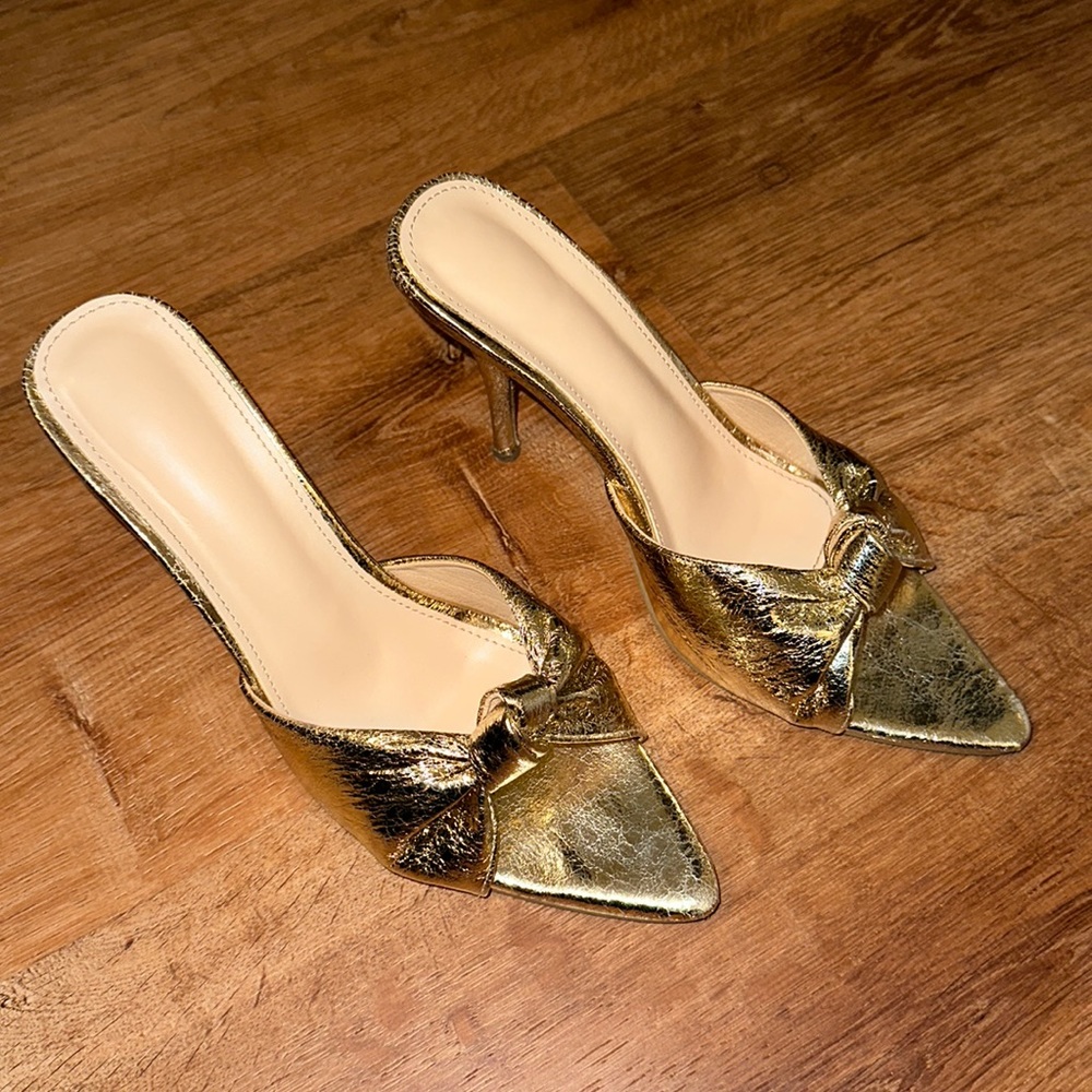 Gold Mule Heels